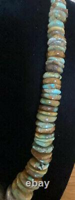 Taos Pueblo Hand-Made Royston Turquoise Beads U. S. Coin Necklace