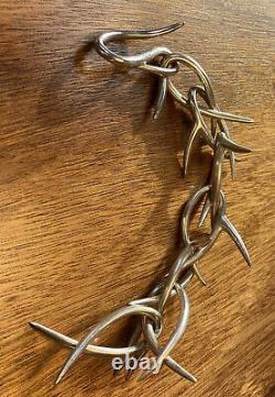 Ted Muehling SOLID Sterling Silver 340g Thorn Wreath Bracelet! Only Two Made