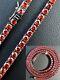 Tennis Chain Real 925 Sterling Silver Red CZ Necklace 3mm Iced 16-28 Iced