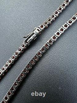 Tennis Chain Real 925 Sterling Silver Red CZ Necklace 3mm Iced 16-28 Iced