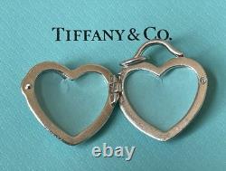 Tiffany & Co. 3-D Heart Sterling Silver. 925 Double Photo Locket Made in Spain