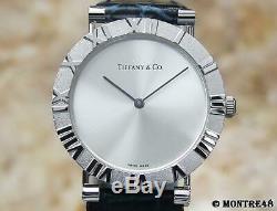 Tiffany & Co Atlas 925 Solid 925 Silver Swiss Made Quartz Men 31mm Watch AL111