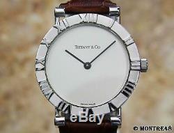 Tiffany & Co Atlas 925 Solid 925 Silver Swiss Made Quartz Men 31mm Watch JL116