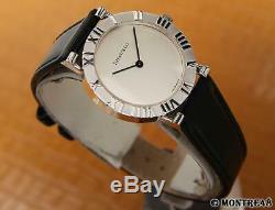 Tiffany & Co Atlas 925 Solid 925 Silver Swiss Made Quartz Men 31mm Watch S205