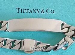 Tiffany & Co. Mens ID Bracelet In Sterling Silver 925 Size 8.25 Made Italy