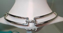 Tiffany & Co Sterling Silver 925 Rectangles Choker Necklace 2002 Made in Italy
