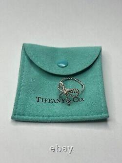 Tiffany & Co Sterling Silver Bow Ring (Made in italy) Ag 925 with Pouch