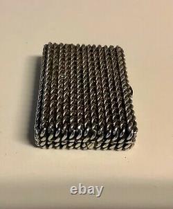 Tiffany & Co Sterling Silver Pill Box Rope Design Made in Italy