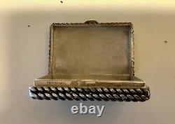 Tiffany & Co Sterling Silver Pill Box Rope Design Made in Italy