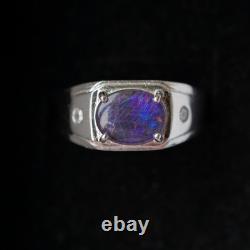 Triplet Opal Ring 925 Sterling Silver Unisex Design Made to order