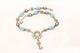 UNIQUE Artisan Made Sterling Silver Blue Glass Cabochons-Opalite Y Drop Necklace