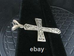 USA Made 14K Yellow Gold and Sterling Silver 925 Cross Pendant