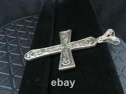 USA Made 14K Yellow Gold and Sterling Silver 925 Cross Pendant