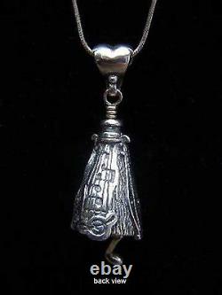 USA-Made Gallery Exclusive Sterling Silver Mountain Dulcimer Story Bell Necklace