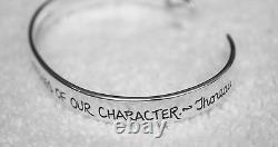 USA-Made Sterling Silver Cuff Bracelet Etched with Thoreau Quote by Hanni
