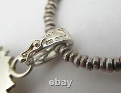 Unique 925 Sterling Silver Yellow Agate Enhancer Pendant Necklace 21 Heavy Made