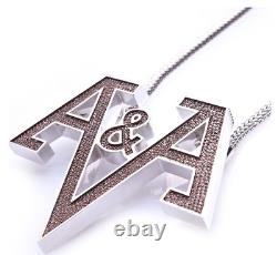 Unique A & A Custom Letter Made To Order 925 Sterling Silver Pendant RSG894