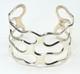 Unique Free Form Sterling Silver Cuff Bracelet Mexico Artisan Made Signed