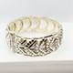 Unique Hand Made sterling silver 925 7.50in bangle bracelet-36.6 grams W 24.5mm/