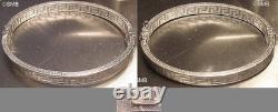 Unique Sterling Silver Aztec Border Design Made in Italy Hinged Locking Bracelet