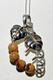 Unusual Artist Made Sterling Silver Jasper Beads Grape Vine Pendant Necklace 18