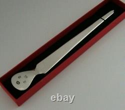 Unusual Sterling Silver Hand Made Modernist Letter Opener 1988 English Boxed