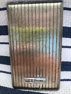 VINTAGE ANTIQUE STERLING Silver ART DECO CIGARETTE CASE Made by ELGIN Monogram