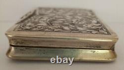 VINTAGE CIGARETTE CASE, STERLING SILVER, MADE IN ITALY, CIRCA 1940s. 3 x 2