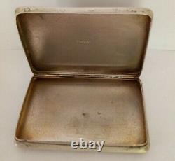 VINTAGE CIGARETTE CASE, STERLING SILVER, MADE IN ITALY, CIRCA 1940s. 3 x 2