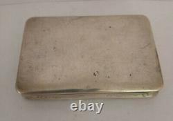 VINTAGE CIGARETTE CASE, STERLING SILVER, MADE IN ITALY, CIRCA 1940s. 3 x 2