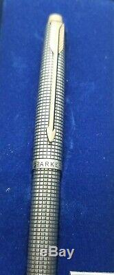 VINTAGE PARKER 75 Sterling Silver 925 Cisele Ballpoint Pen Made In USA NIB