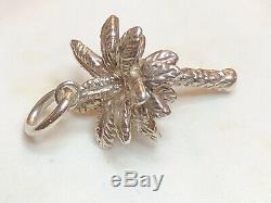 VINTAGE STERLING SILVER TIFFANY & Co CHARM PALM TREE PENDANT MADE IN ITALY