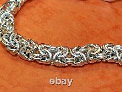 VINTAGE Sterling Silver Byzantine Bracelet. MADE IN ITALY