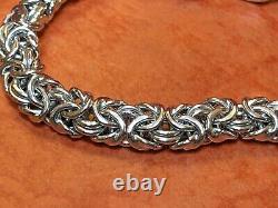 VINTAGE Sterling Silver Byzantine Bracelet. MADE IN ITALY