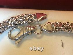 VINTAGE Sterling Silver Byzantine Bracelet. MADE IN ITALY