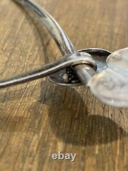 VTG Milor Sterling Silver Heart Necklace 925 Made In ITALY torque