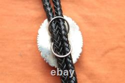Vg C. Benally Hand Made Sterling Silver Native American Turquoise Bolo Tie
