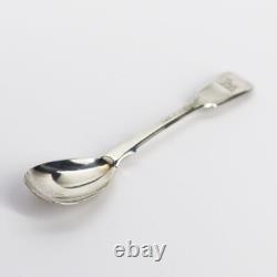 Victorian Sterling Silver Chocolate Spoon Made by Chawner & Co, London, 1862