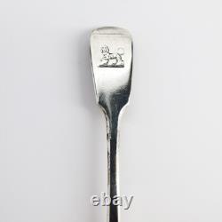 Victorian Sterling Silver Chocolate Spoon Made by Chawner & Co, London, 1862