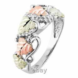 Vines Sterling Silver Black Hills Gold Ring / Custom Made in USA Gift Box