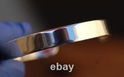 Vintage 1980s Sterling Silver bracelet 8mm wide Italy made adjustable