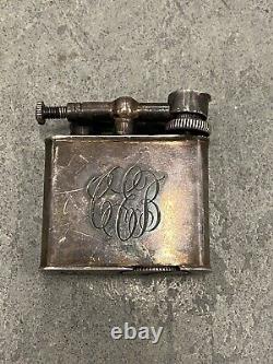 Vintage 30s 40s Sterling Silver Lift Arm Lighter Holzer CO. Mexico Made Monogram