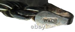 Vintage 925 Sterling Silver 7-3/4 Bracelet AGI Rolled 1/8W Made in Italy
