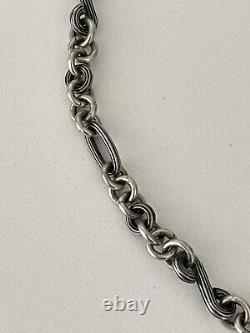 Vintage 925 Sterling Silver Solid And Heavy Chain Necklace Made In Italy WOW