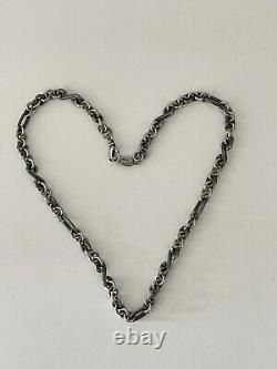 Vintage 925 Sterling Silver Solid And Heavy Chain Necklace Made In Italy WOW