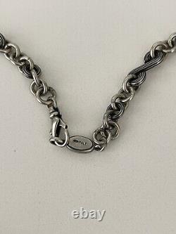 Vintage 925 Sterling Silver Solid And Heavy Chain Necklace Made In Italy WOW
