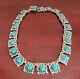 Vintage 925 Sterling Silver Turquoise Necklace. 16. Made In Mexico. 75.21grs
