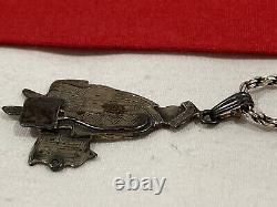 Vintage 925 Sterling Silver WOMAN FIGURAL Cut Out Etched Artisan Made Pendant