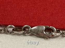 Vintage 925 Sterling Silver WOMAN FIGURAL Cut Out Etched Artisan Made Pendant