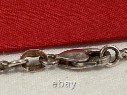 Vintage 925 Sterling Silver WOMAN FIGURAL Cut Out Etched Artisan Made Pendant